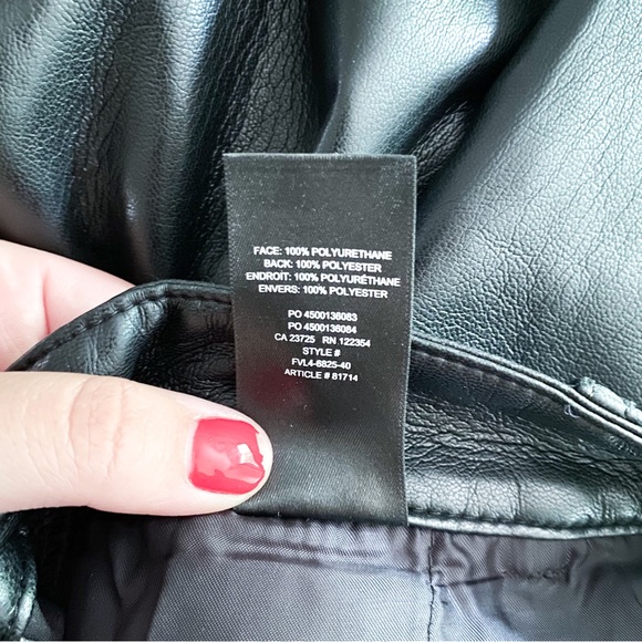 WILFRED Black Vegan Leather Contemporary Cargo Pant - Picture 8 of 11